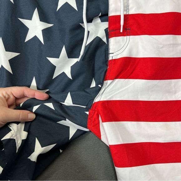 US Polo Ralph Lauren  Swim Trunk Short Mens M American Flag Star Stripe - Picture 16 of 16